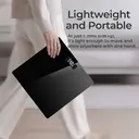 Sparoma AD-26 Black Digital Bathroom Scale – Battery Powered (2×AAA,Batteries Not Included), 180kg/400lb Capacity, 0.05kg Precision, 4mm Tempered Glass, LCD Display, for Bathroom, Bedroom & Home Use image 7