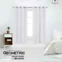 Deconovo Lot de 2 rideaux occultants blancs - 132 x 183 image 1