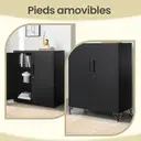 Ochama x SONGMICS Armoire de Bureau à 2 Portes, Verrouillable, en Acier, pour Bureau, Salon, Noir image 7