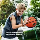 High-quality Rubber Basketball(27.5") Size5#Black/Brown image 2