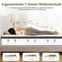 GTIMEX Matratze, 7-Zonen-Federkernmatratze, 140 x 200 cm, 25 cm hoch, H3, orthopädische Matratze, mit Spannbettlaken, 9-seitiges atmungsaktives Material, für Kinder und Erwachsene image 1