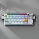 KEYSME Lunar 01 80% Tri-Mode mechanische Tastatur, US-Layout (QWERTY), Gasket-Mount mit Rhythm Light, Hot-Swap-Switches, programmierbarer Drehregler, PBT-Keycaps & 4000‑mAh‑Akku, weiß image 4