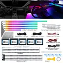 Dreamcolor Acrylic Interior Car LED Strip Light with Wireless APP, RGB 18 in 1 with 175 inches 600 LEDs Fiber Optic Car Ambient Lighting Kits, Dual Zone Sound Active Function LED Strip for Car image 1