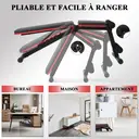 ISE Banc Musculation Pliable/Banc Musculation Plat Pliable , Banc Abdominaux Multifonction, Banc Fitness Abdos Réglable 7 Positions, Banc Inclinable Musculation Homme image 8