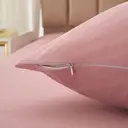 MEEALLHOME Parure de lit en flanelle lavée rose - 1 housse 200 x 220 cm et 2 taies 80 x 80 cm image 4