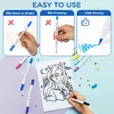 Ohuhu Marqueurs de peinture acrylique - 36 couleurs - Double pointe (pinceau et fin) image 3