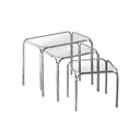 Maison by Premier Side Tables Nested Glass/Iron 3pcs image 1