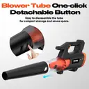 FLORA GUARD Souffleur de feuilles sans fil avec 2 batteries de 4000 mAh et chargeur – 600 CFM / 190 MPH, moteur sans balais, 6 vitesses, léger, compatible avec Dewalt 20V Max image 6