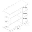 Galano Hansel 12 Pairs Cabinet – 2 Door Storage Unit, Modern Organizer for Hallway – Warm Grey Oak image 8