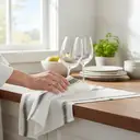 Dexam Glass Cloth Love Colour Cotton/Linen Olive Green 50x70cm image 1