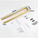 Auralum Porte-serviettes 42 cm en acier inoxydable, finition or, sans perçage, peut être cloué image 3