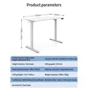 ochama Electric Standing Desk, White, 120*60cm, Full Board Tabletop, 2-Level Memory Height, 70KG Load Capacity, UK Standard & CE Dual Certification, Eco-Friendly Tabletop, Desk for Office / Study / Gaming image 6