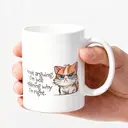 Alphynix Mug en céramique blanc 1 pièce 32 cl, motif de chat têtu avec une phrase ludique, cadeau parfait pour les fêtes et pour Saint-Valentin, cadeau d'anniversaire image 2