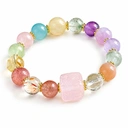 VoxorAI L8 Bracelet en quartz rose naturel artisanal - Rose amour et tendresse image 0