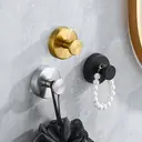 JORDAN&JUDY 4-Pack Brushed Silver Suction Cup Hooks, for Bathroom & Kitchen, Strong Hold image 2