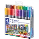 STAEDTLER - 72 marqueurs à double pointe en fibre, édition voyage, couleurs assorties. image 0