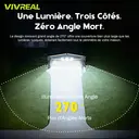 VIVREAL Lampes murales solaires rechargeables par énergie solaire image 5