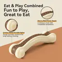 Blinkit Curved Bone Chew Toy for Dogs, Cowhide and Nylon Strong Bite Toy for Teeth Cleaning (16×6×4cm) image 2