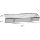 ANQI Sacs de rangement en tissu à fermeture éclair pour couettes de dessous de lit avec fenêtre et poignées, lot de 2, gris, offre annuelle, idées cadeaux top image 3