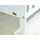 mcc direct White Wooden Orlando Baby Cot Bed & Rollaway Drawer & Aloe Vera Water Repellent Mattress (Cream White) - Orlando image 4