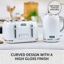 Breville Curve Electric Kettle, 1.7L, 3KW Fast Boil, Textured, White & Chrome - VKT117 image 3
