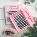 MeoMagic - Kit de faux-cils précolés avec pinces à épiler - 10 lignes - WM1 image 0