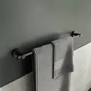 Croydex Epsom Flexi-Fix Towel Rail - Black image 0