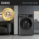 CHiQ Lave-linge frontal JW75883G, 7 kg, gris foncé, classe énergétique A, tambour 470 mm, 1400 tr/min, 16 programmes, vapeur, lavage intelligent image 3