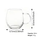 Ju7cer Transparent cup handle Glass Cup Tea Glasses Drinking Glasses Coffee Glass 300ml 1pc image 6