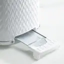 DAEWOO Argyle 2 Slice Toaster, Wide Slots, Textured White - SDA1781GE image 3