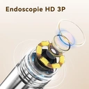 Sunluxy H1 Otoscope pour nettoyage d'oreille avec caméra 10 MP HD, étanche et rechargeable - Blanc image 5