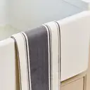 Dexam Tea Towel Love Colour Striped 100% Cotton Slate Grey 45x70cm image 3