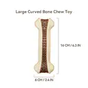 Blinkit Curved Bone Chew Toy for Dogs, Cowhide and Nylon Strong Bite Toy for Teeth Cleaning (16×6×4cm) image 7