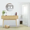 GRAVFORCE Console Table Slim Console Table for Hallway 2 Tier Entryway Table with 2 Drawers and Open Storage Shelf for Living Room Home and Office image 1