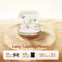 Edifier A6 Écouteurs ouverts Bluetooth 5.4, audio Hi-Res LDAC, appels clairs par IA, autonomie 40 h, IP55, blanc image 2