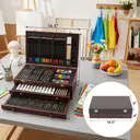 Coffret cadeau en bois de 175 pinceaux de peinture - Rouge cerise image 6