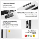 J.ZAO Valise à coque rigide de 26 pouces avec roulettes pivotantes - Grande capacité, mobilité facile - Blanc nuage image 2