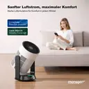 monsga 2-in-1 Smart-Luftreiniger & Luftzirkulationsventilator AP200, 360° omnidirektionale Oszillation, 280 m³/h CADR für Allergene & PM2.5, 25 dB ultra-leise, App-/Fernbedienung, ganzer Raum Kühlung & Klimaanlagen-Begleiter image 3