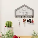 Alphynix 1 porte-clés en forme de maison, organiseur mural « Keys for our sweet HOME » avec détail cœur, rangement d'entrée pour clés et porte-clés image 2