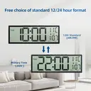 HATITANG PH-09 15" Digital Wall Clock Black image 2