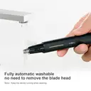 MSN Ear and Nose Hair Trimmer Clipper for Men & Women – Waterproof, Touch Control, USB-C Rechargeable, Long Battery Life, Compact Grooming Kit – H3, Black image 2