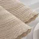 Lot de 6 sets de table ronds tressés en patchwork de polyester à trois brins 38 cm - Beige image 6