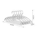 JORDAN&JUDY Household Transparent Non-Slip Plastic Hanger Anti-Slip No Shoulder Bumps 15 pcs image 4