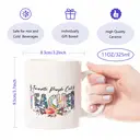 Alphynix 1pc 11oz White Mug with "My Favorite People Call Me TEACHER" Quote & Floral Letter Design, Heartwarming Christmas or Thanksgiving Gift for Educators image 5