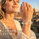 VoxorAI L8 Bracelet en quartz rose naturel artisanal - Rose amour et tendresse image 2