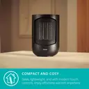 Duux Zone Personal Fan Heater – 1500W Ceramic, 60° Oscillation, 3 Heat Settings, Portable – Black, DXCH41UK image 5