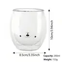 Ju7cer Verre à double paroi ours - 260 ml image 5