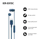 Sony IER-EX15C USB-C Wired Earbuds (Blue) image 2