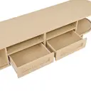 Meuble TV Ovale 170cm- En Rotin-Jusqu'à 70 Pouces-Couleur bois image 7