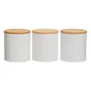 Maison by Premier Set Of Three Alton White Cannisters image 0